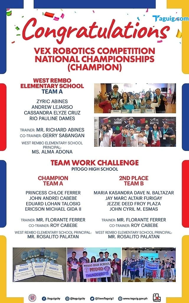 West Rembo Elementary School Students To Represent Philippines In Vex 